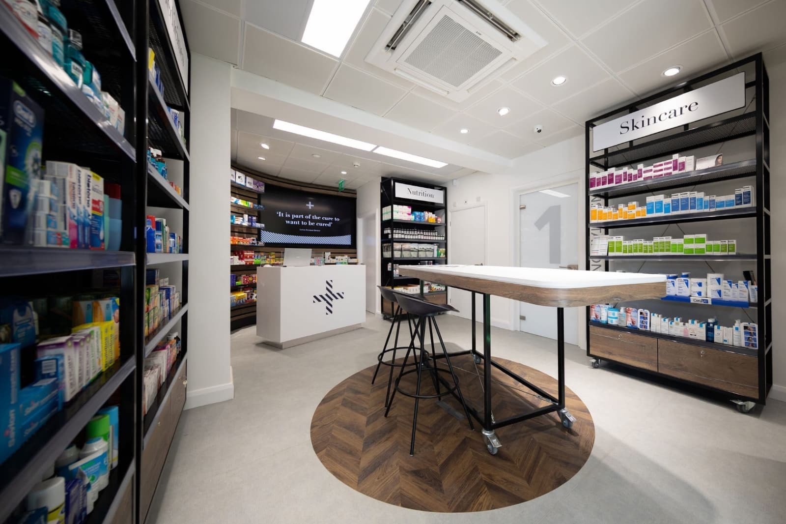Bright modern Broadway Pharmacy interior