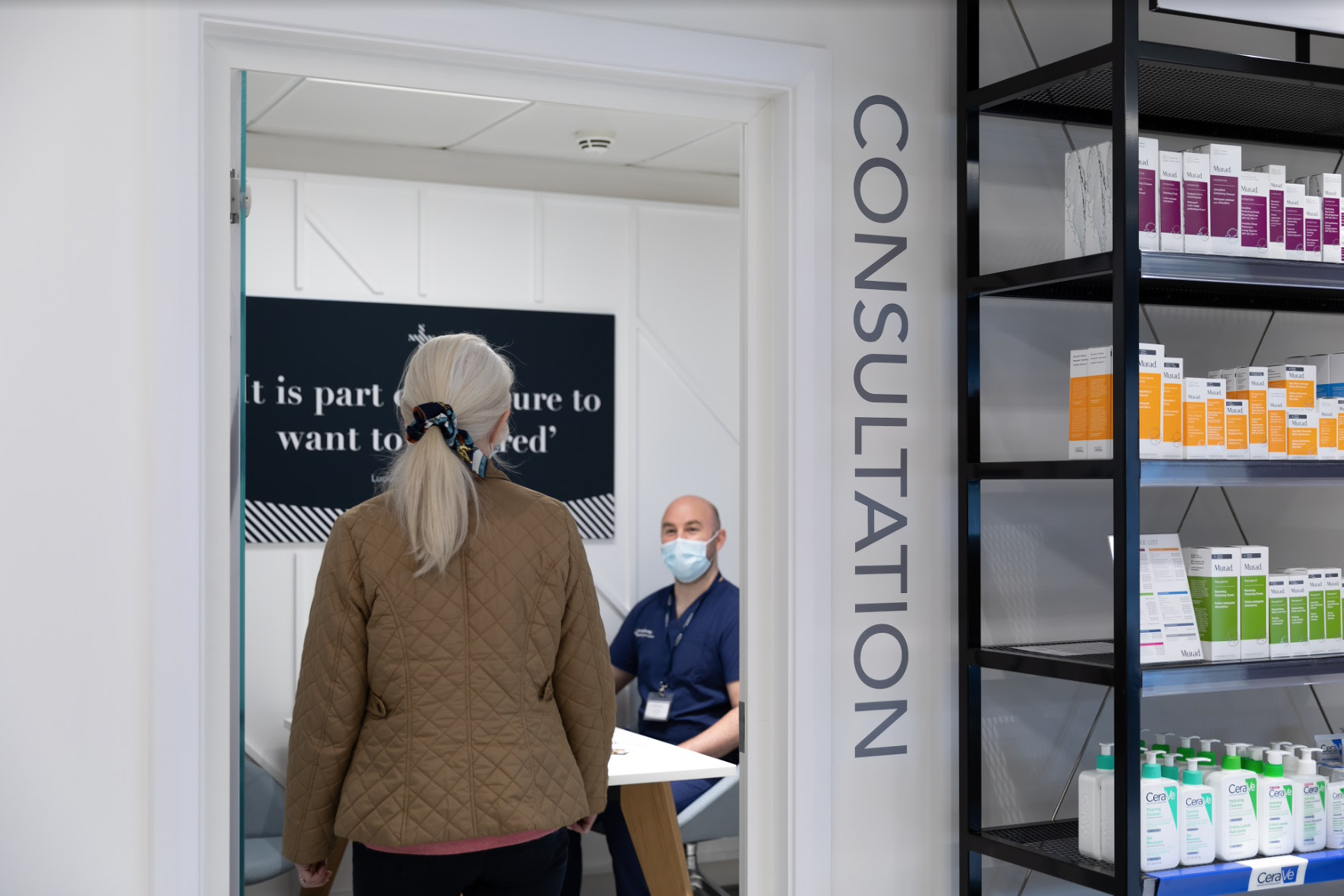 A patient at a private Cure Clinics consultation room